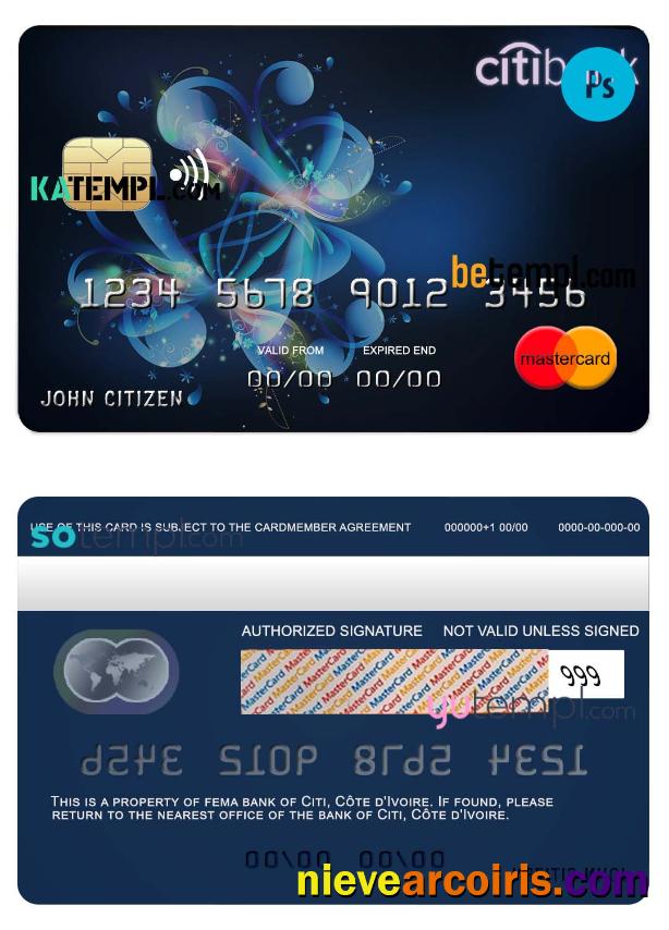 Côte d’Ivoire Citi bank mastercard credit card